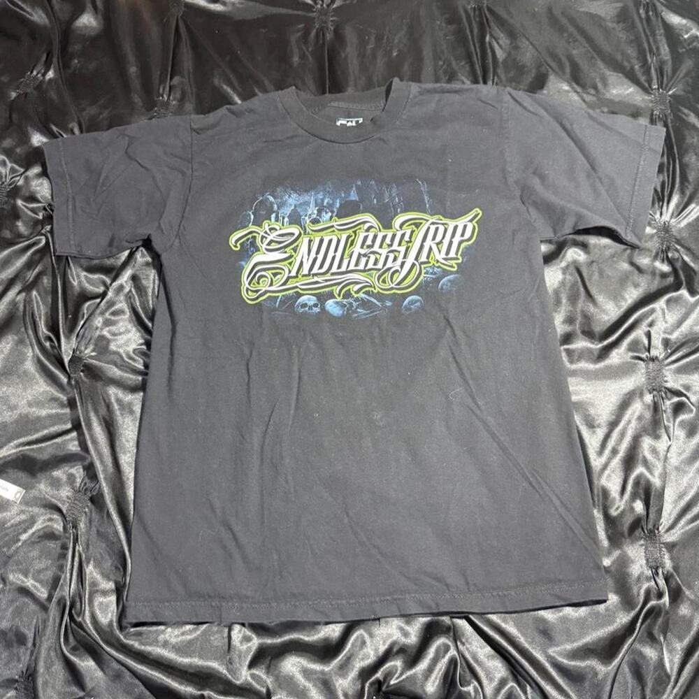 Endless trip black cotton t shirt